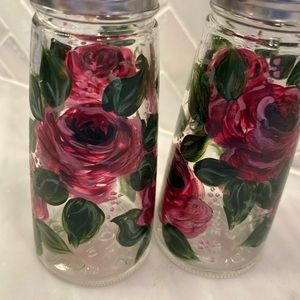 Hand painted salt and pepper shakers